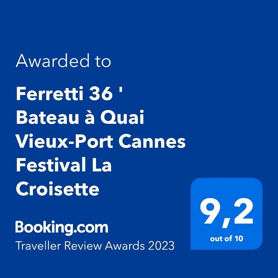 Botel Ferretti 36 ' Bateau A Quai Vieux-Port Cannes Festival La Croisette France